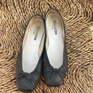Repetto grey ballerina flats as 38.5